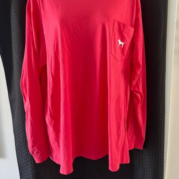 Pink ~ Victoira's Secret ~ Bright Salmon Long Sleeve Top - Picture 3 of 7